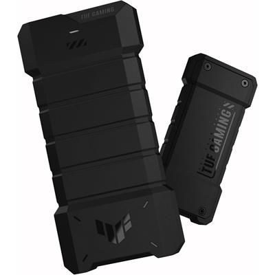 Asus Tuf Gaming A2 USB-C 3.2 Gen 2x2 Portable SSD Enclosure, Dual M.2 NVMe PCIe and SATA, MIL-STD-810H Drop Resistance, IP68 Water and dust Resistance, Aluminum Alloy Chassis and a Thermal Pad