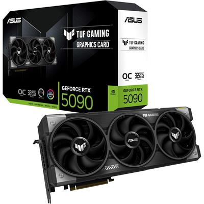 Asus Tuf Gaming GeForce RTX 5090 32GB GDDR7 OC Edition Gaming Graphics Card (PCIe 5.0, HDMI/DP 2.1, 3.6-Slot, Military-Grade Components, Protective PCB Coating, Axial-Tech Fans, Vapor Chamber)