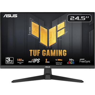 Asus Tuf Gaming VG259Q3A 25” 1080p Gaming Monitor – FHD, 180Hz, 1ms, Fast IPS, Extreme Low Motion Blur, FreeSync, Variable Overdrive, Speakers, 99% sRGB, Shadow Boost