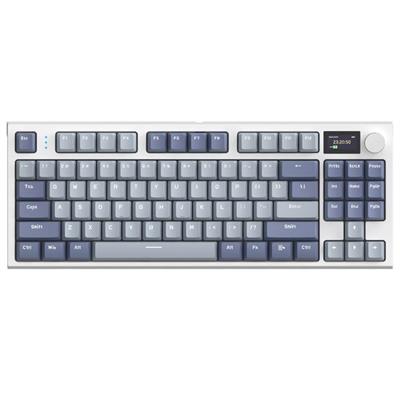 Attack Shark K86 Wireless Mechanical Keyboard with 1.2" TFT Color Display & CNC Knob, Hot Swappable RGB Backlit, 2.4GHz/BT/Wired Modes, Customizable Blue Whale Switch, PBT Keycaps for WIN/MAC (Lavender Blue)