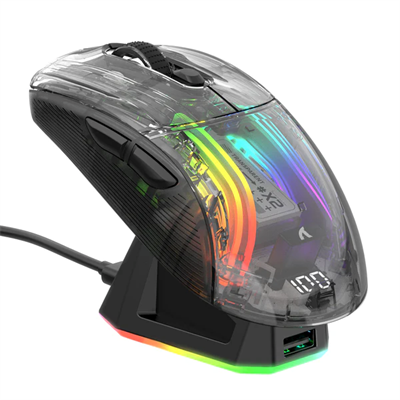 Attack Shark X2 Pro RGB Wireless Gaming Mouse with Charging Dock - Black