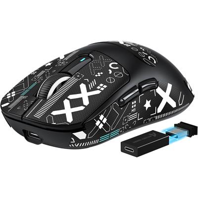 Attack Shark X3Pro 4K/8K Lightweight Wireless Gaming Mouse with Tri-Mode (Wired/2.4GHz/BT), PAW3395 Optical Sensor, 26K DPI, Kailh GM8.0 Switch, Long Battery, 7 Buttons for PC/Laptop/Win/Mac (Black)