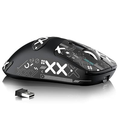 Attack Shark X3Max Wireless Gaming Mouse, PixArt PAW3950 Gaming Sensor, Up to 42K DPI, 100 Million Micro, 49g Lightweight Tri-Mode (BT5.2/2.4GHz/Wired) - Black (with Grip Tape)