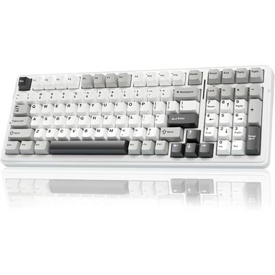 Aula F99 RGB Wireless Mechanical Gaming Keyboard - White Black Grey (Reaper Switch)