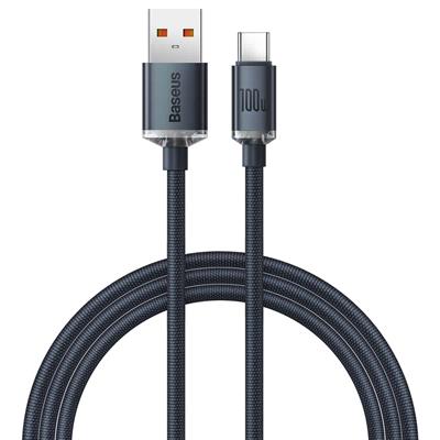 Baseus Crystal Shine Series Fast Charging Data Cable Type-C 100W - 1.2 Meter (Black)
