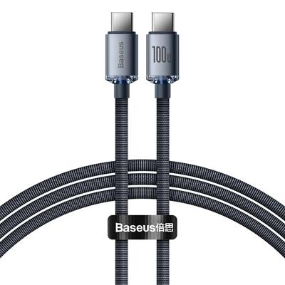 Baseus Crystal Shine Series Fast Charging Data Cable Type-C to Type-C 100W - 2 Meter (Black)