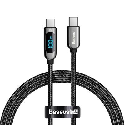Baseus Display Fast Charging Data Cable Type-C to Type-C 100W - 2 Meter (Black)