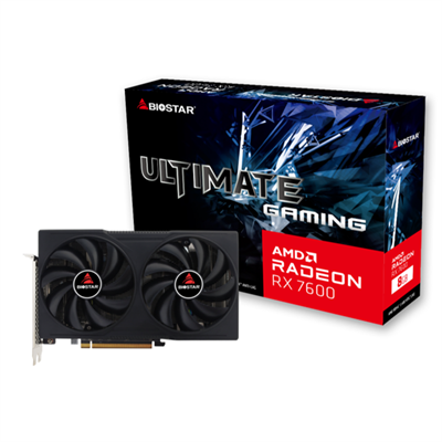 Biostar AMD Radeon RX 7600 8GB Graphics Card - Free Delivery
