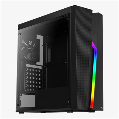AeroCool Bolt Tempered Glass Edition ARGB Mid Tower Chassis ATX Gaming PC Case with 1 Fan