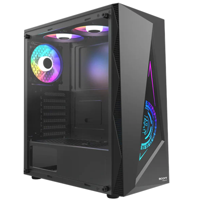 Boost Jaguar RGB Mid-Tower ATX Case - Black (Free Delivery)