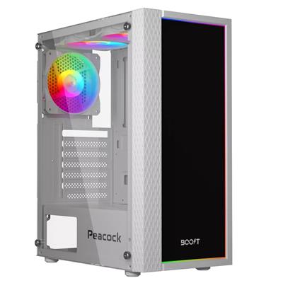Boost Peacock Mid-Tower ATX Case - White - Free Delivery
