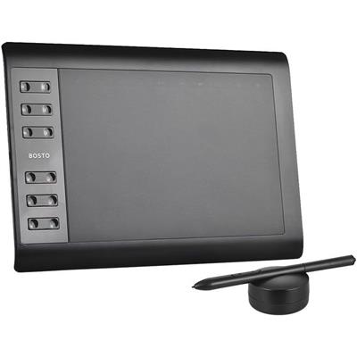Bosto 1060 Plus Digital Graphic Drawing Painting Animation Tablet Pad 10x6" Working Area 8192 Level Pressure Sensitivity with Wireless Battery-Free Stylus for Drawing Design Online Course