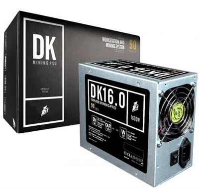 1st Player DK 16.0 PS1600-DK 1600 Watt 80 Plus Gold Certified Non Modular Mining Power Supply