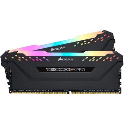 Corsair Vengeance RGB Pro 16GB (2x8GB) 3200MHz C16 DDR4 DRAM Memory Kit - Black