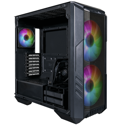 Cooler Master HAF 500 ARGB Mid-Tower ATX Case - Black