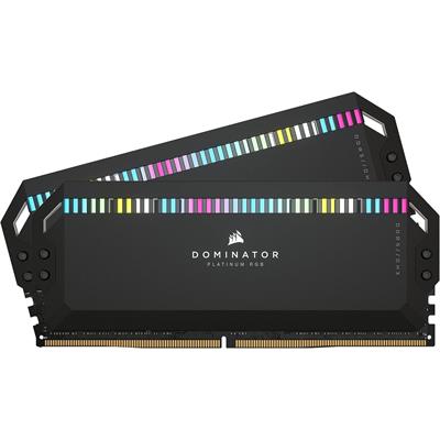 Corsair Dominator Platinum RGB 64GB (2x32GB) 6000MHz C40 DDR5 DRAM Memory Kit - Black