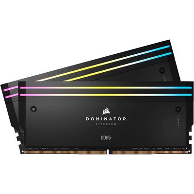 Corsair Dominator Titanium RGB 96GB (2x48GB) 6600MHz CL32 DDR5 RAM Intel XMP iCUE Compatible Computer Memory - Black