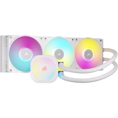 Corsair iCUE Link Titan 360 RX RGB Liquid CPU Cooler, 360mm AIO, 3x RX120 RGB Fans Included, Fits Intel LGA 1851/1700, AMD AM5/AM4, iCUE LINK System Hub Included – White