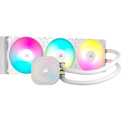 Corsair Nautilus 360 RS ARGB Liquid CPU Cooler, 360mm AIO, Low-Noise, Direct Motherboard Connection, Daisy-Chain, Intel LGA 1851/1700, AMD AM5/AM4, 3X RS120 ARGB Fans Included – White