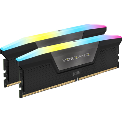 Corsair Vengeance RGB 32GB (2x16GB) 5600MHz C40 DDR5 DRAM Memory Kit - Black