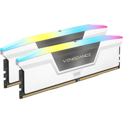Corsair Vengeance RGB 32GB (2x16GB) 6000MHz C36 DDR5 DRAM Memory Kit - White