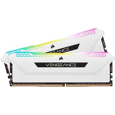 Corsair Vengeance RGB Pro SL 32GB (2x16GB) 3600MHz C18 DDR4 DRAM Memory Kit - White