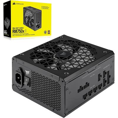 Corsair RM750x Shift Fully Modular ATX Power Supply: Modular Side Interface, ATX 3.0 & PCIe 5.0 Compliant, Zero RPM Fan Mode, 105°C-Rated Capacitors, 80 Plus Gold Efficiency - Black