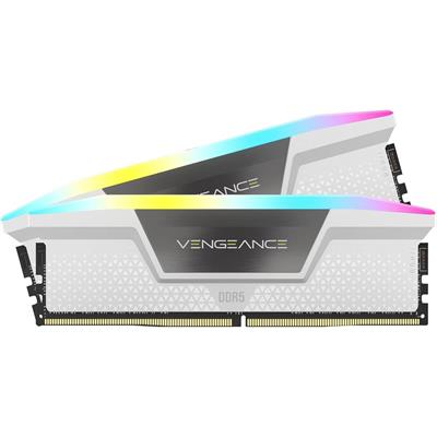 Corsair Vengeance RGB 32GB (2x16GB) 6400MHz C36 DDR5 DRAM Memory Kit - White