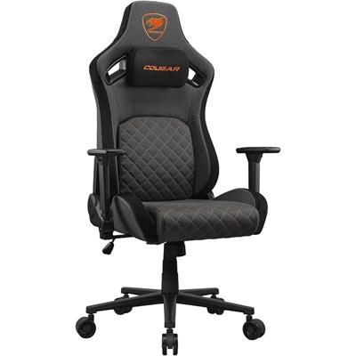 Cougar Defensor Ergonomic Fabric Office/Gaming Chair, Adjustable Height and Tilt, 155º Recline, 4D Folding Armrests, Imitation Linen Upholstery, 120 kg Capacity – Gray F