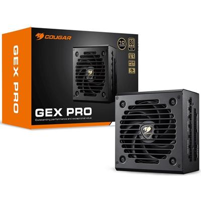 Cougar GEX Pro 750W Gaming Power Supply, 80+ Gold Certified, Fully Modular, 750 Watt PSU, 120mm Hydro-Dynamic Bearing Fan - Black