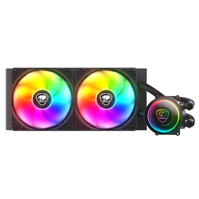 Cougar Poseidon Elite 240 ARGB AIO Liquid CPU Cooler, 240mm Liquid Cooling with VA 120 ARGB Fans x2 + ARGB Rotable Pump Head - Black