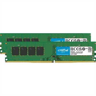 Crucial 32GB (2x16GB) 3200MHz C22 DDR4 UDIMM Desktop Memory