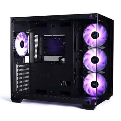 Ease EC124B ARGB Tempered Glass Mid-Tower ATX Gaming Case - Black