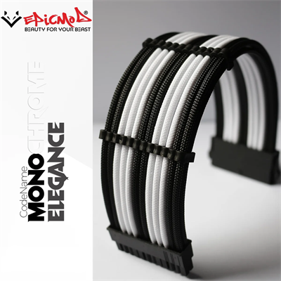 EpicMod Monochrome Elegance Sleeved Extension Cables Kit