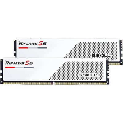 G.Skill Ripjaws S5 32GB (2x16GB) 6000MT/s CL30 1.35V (Intel XMP 3.0) DDR5 RAM Desktop Computer Memory UDIMM - Matte White