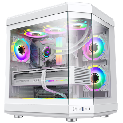 GameMax Hype White ARGB Mid-Tower ATX Gaming Case