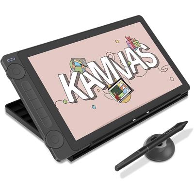 Huion Kamvas 13 (Gen 3) Drawing Tablet with Screen, 13.3" Full-Laminated Art Tablet with Anti-sparkle Canvas Glass, 99% sRGB, PenTech 4.0, 16384 Pen Pressure, Dual Dial for PC, Mac, Android - Black