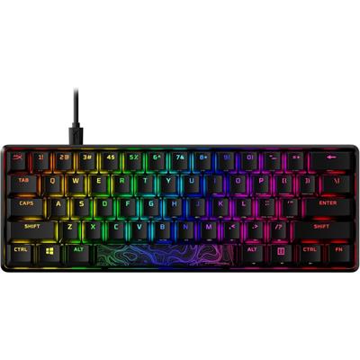 HyperX Alloy Origins 60 Mechanical Gaming Keyboard, Ultra Compact 60% Form Factor, Double Shot PBT Keycaps, RGB LED Backlit, NGENUITY Software Compatible - Linear HyperX Red Switch, Black (Box Open)