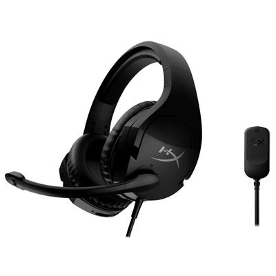 HyperX Cloud Stinger S Gaming Headset, for PC, Virtual 7.1 Surround Sound, Lightweight, Memory Foam, Soft Leatherette, Durable Steel Sliders, Swivel-to-Mute Noise-Cancelling Microphone - Black (Open Box)