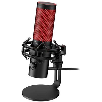 HyperX QuadCast 2 USB Microphone for Gaming, Streaming and Podcasting, with On-Board Controls, LED Lighting, Removable Shock Mount, PC, Mac, PS5, PS4, USB-C - Black