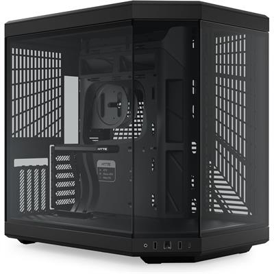 Hyte Y70 Upgraded Modern Aesthetic Dual Chamber Panoramic Tempered Glass Mid-Tower ATX Computer Gaming Case with PCIE 4.0 Riser Cable Included - Black