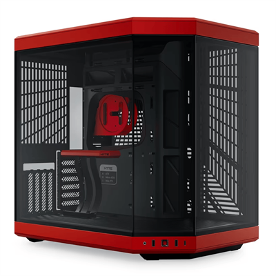 Hyte Y70 Modern Aesthetic Mid-Tower ATX Gaming Case - Black Cherry