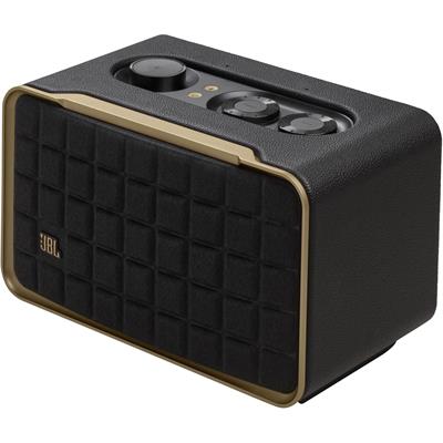 JBL Authentics 200 - Retro Style Smart Home Speaker with Built in Wi-Fi, Bluetooth and Voice Assistants, Alexa and Google Assistant, Multi-Room Playback, Automatic Self Tuning