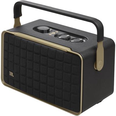 JBL Authentics 300 - Retro Style Wireless Bluetooth/WiFi Home Speaker, Built in Battery (4800mAh), Music Streaming Services via Built-in Wi-Fi, Built in Alexa and Google Assistant