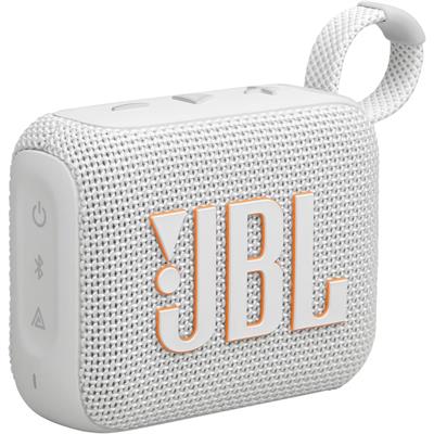 JBL Go 4 Ultra-Portable, Waterproof and Dustproof Bluetooth Speaker, Big Pro Sound with Punchy bass, 7-Hour Built-in Battery, Made in Part with Recycled Materials (White)