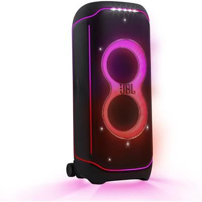 JBL Partybox Ultimate - Multi Purpose Party Speaker, with Wi-fi & Bluetooth Connectivity, Wireless, Lightshow, IPx4 Slashproof, Dual Mic & Guitar Inputs, Handle & Sturdy Wheels, Black