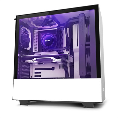 NZXT H510i Compact Mid-Tower ATX Case with RGB - Matte White
