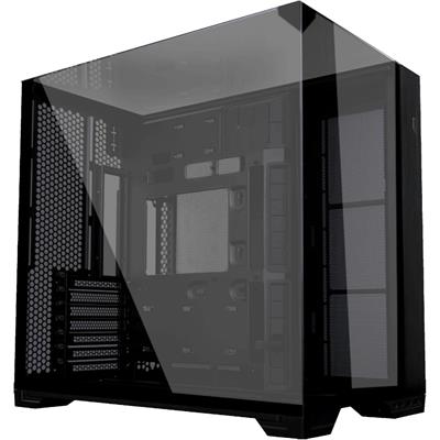 Lian Li O11 Vision Compact Black Steel Tempered Glass ATX Mid Tower Computer Gaming Case, Back Connect Support