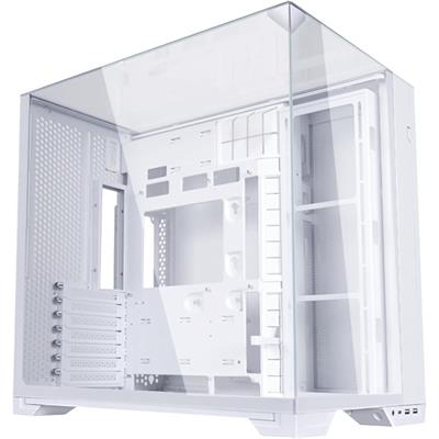 Lian Li O11 Vision Compact White Steel Tempered Glass ATX Mid Tower Computer Gaming Case, Back Connect Support