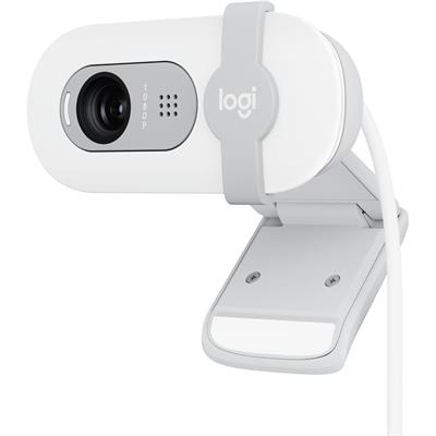 Logitech Brio 100 Full HD 1080p Webcam for Meetings, Streaming, Desktop, Laptop, PC - Built-in Mic, Shutter, USB-A, Teams, Zoom - Off-White